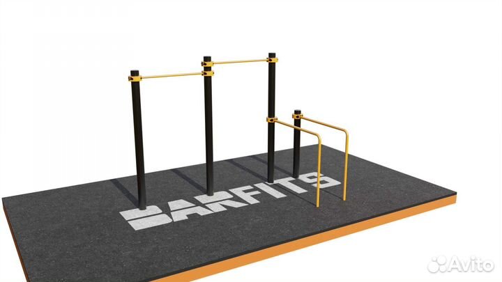 Двойной турник С гнутыми брусьями свс-79 89мм мет