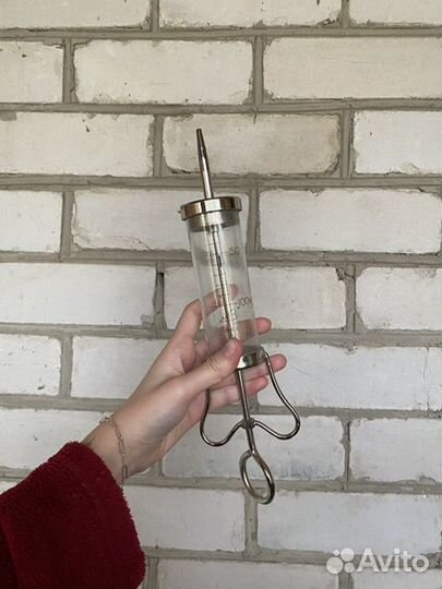 Шприц ветеринарный стеклянный