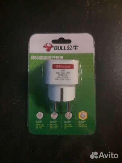 Сетевой переходник - адаптер для розетки Bull