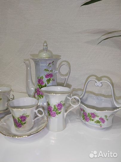 Кофейный сервиз фарфор новый