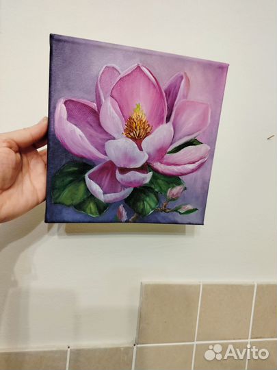 Картина маслом на холсте. Магнолия