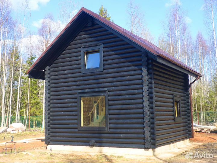 Сруб Дома 6.0х6.0м. полтора этажа