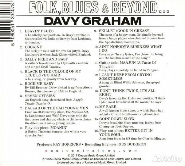 Davy (Davey) Graham - Folk, Blues & Beyond. (1 CD)