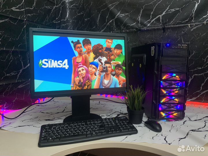 Шустрый компьютер с монитором. Возможна доставка