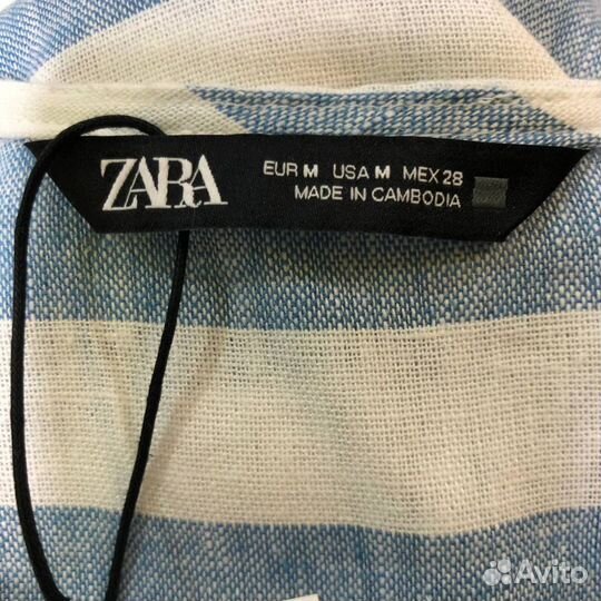 Футболка топ льняная новая женская zara 44 р М