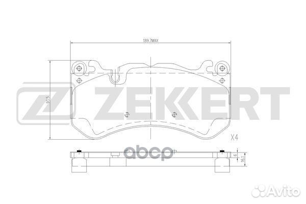 Колодки торм. диск. передн. MB C-Class (204) 12