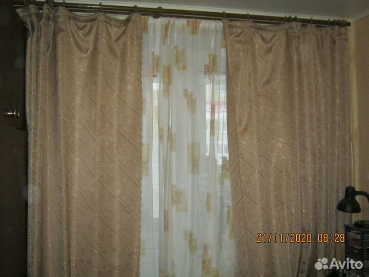 Продаются шторы (к-т) ночные 2 шт р-р выс 2.5м, ши