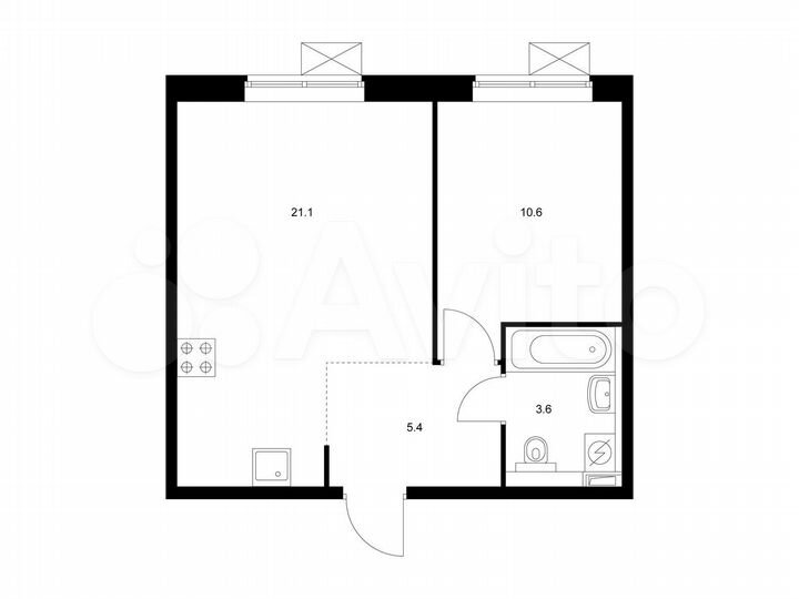 1-к. квартира, 40,7 м², 19/25 эт.