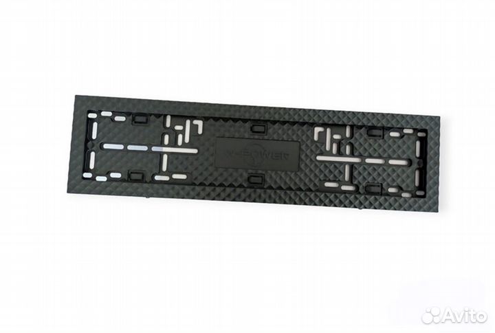 Рамка номерного знака пластик AK-8410 черная