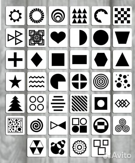 Черно белые карточки