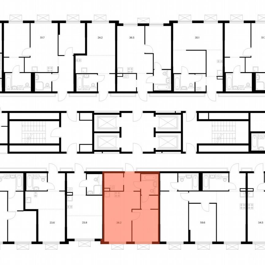 1-к. квартира, 38,2 м², 14/25 эт.