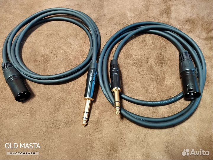 Jack Jack. XLR Jack для мониторов 1,5м. 2шт