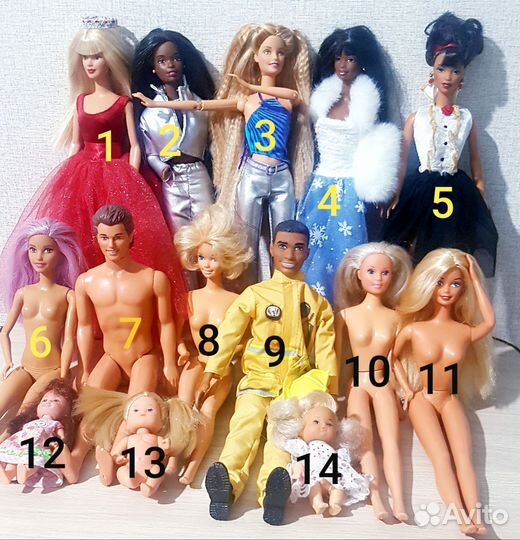 Барби, Кены, малышки разные