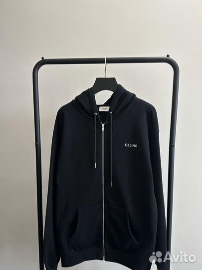 Черная женская зип худи Celine