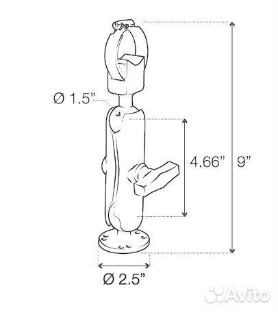 Крепление RAM mounts 108U