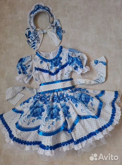 Костюм русский народный гжель