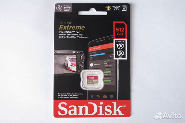 Карта памяти SanDisk Extreme 512Gb micro sdxc Нова
