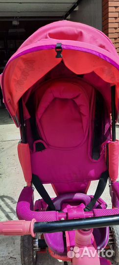 Детский трехколесный велосипед коляска