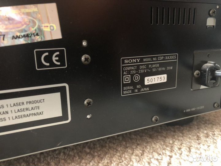 Проигрыватель Sony xa30es