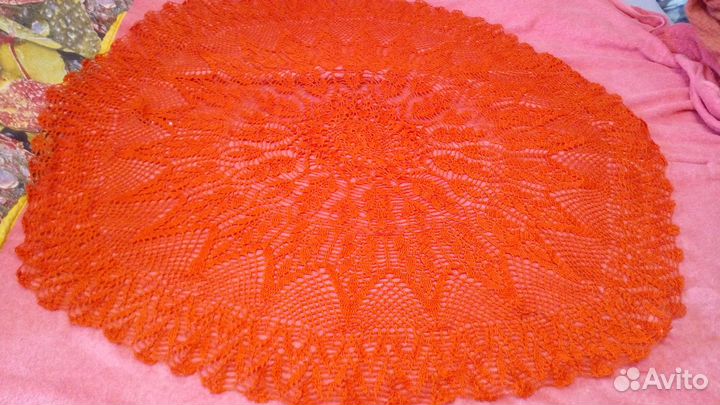 Скатерть вязаная крючком новая