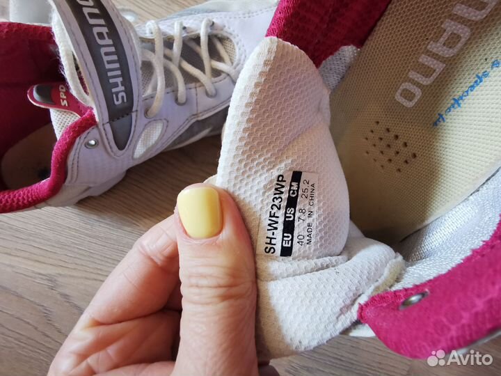 Велотуфли женские летние белые shimano spd