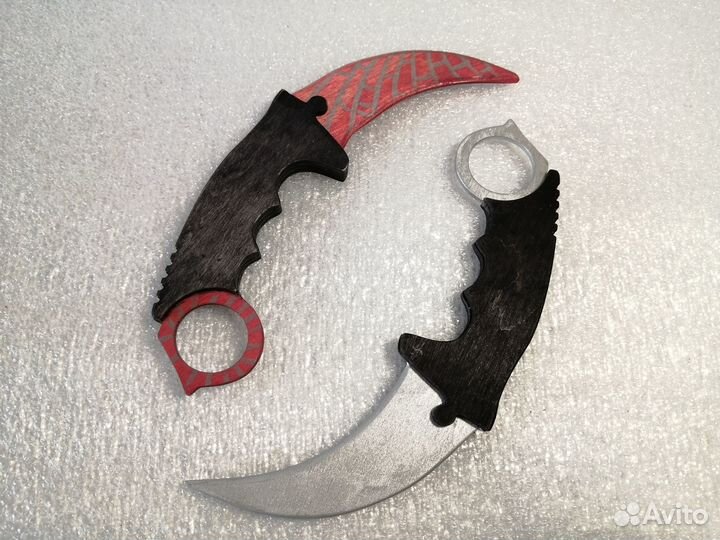 Ножи деревянные керамбит детские 2 шт в наборе