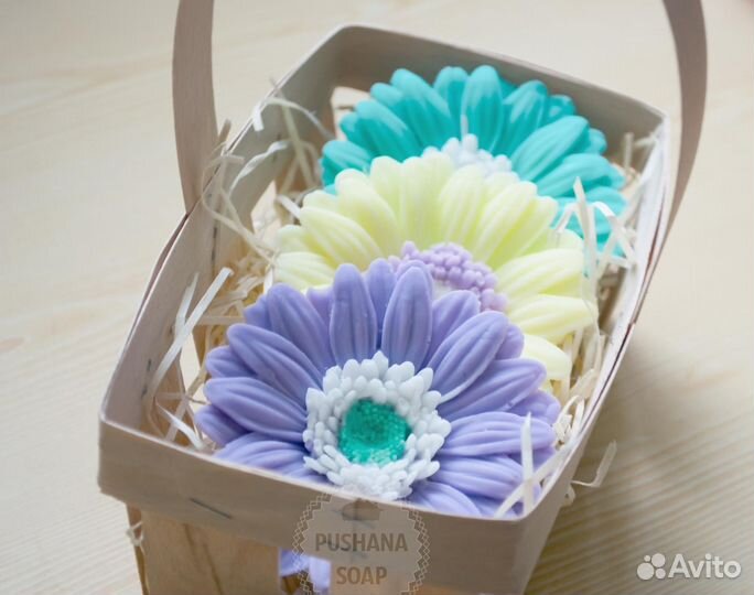 Силиконовая форма для мыла гербера