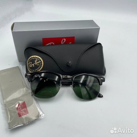 Солнцезащитные очки серая оправа ray ban club