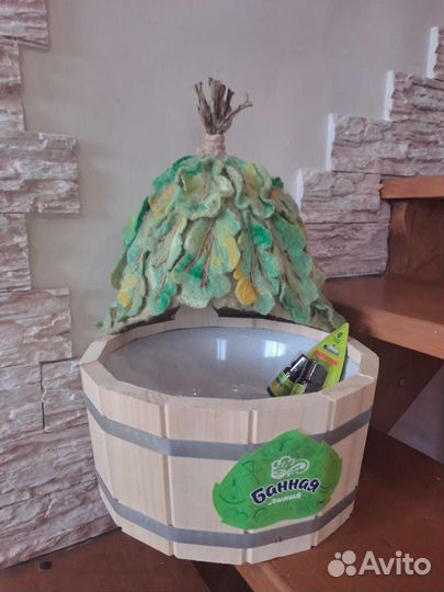 Шапка-веник для бани