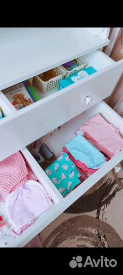 Пеленальный комод белый