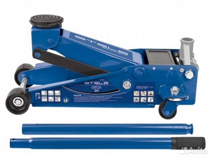 Домкрат гидравлический подкатной, 3т, 130-465 мм