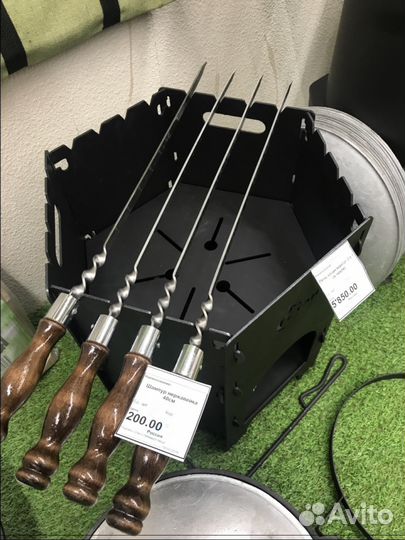 Шампура с деревянной ручкой нержавейка