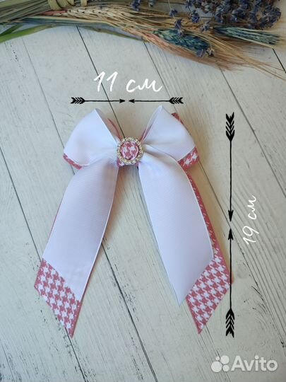 Бант для волос на заколке-автомат