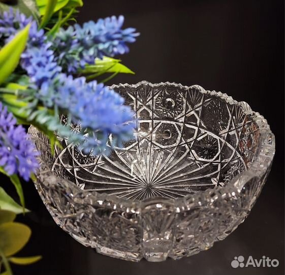 Чехия, блюдо, фруктовница хрусталь Германия, СССР