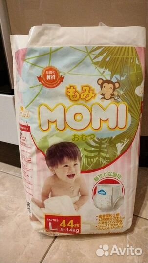 Momi monkey подгузники трусики L-XL 9-14(12-20)кг