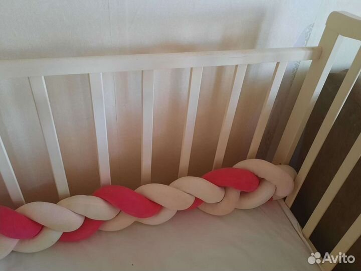 Бортики в кроватку косичка