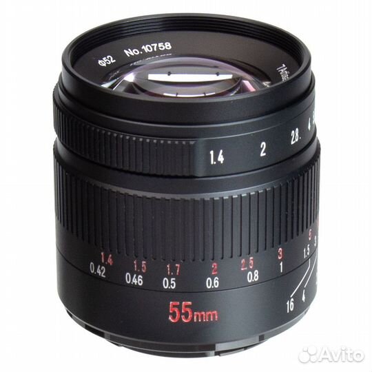 Объектив 7artisans 55mm F1.4 II Sony E, черный