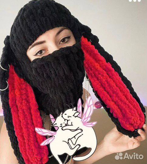 Балаклава из плюшевой пряжи