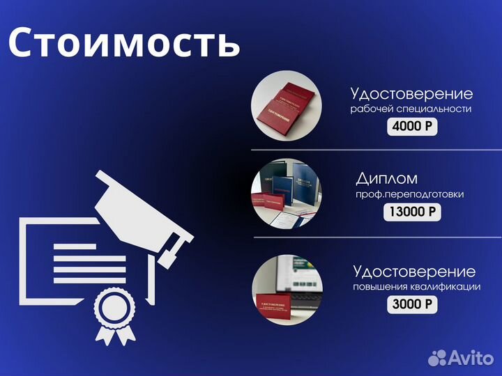 Удостоверения Диплом Допуски Обучение