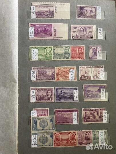 Альбом марок США чистые