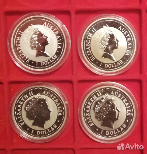 Австралия 1 доллар кукабарра серебро