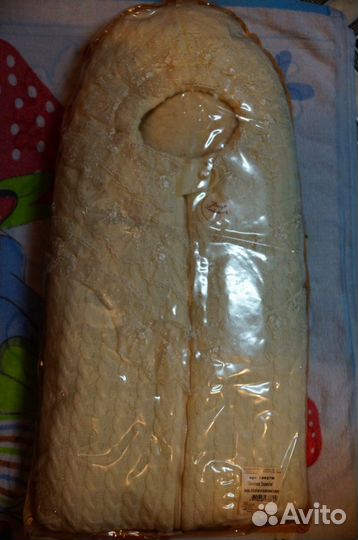 Меховой конверт для новорожденного