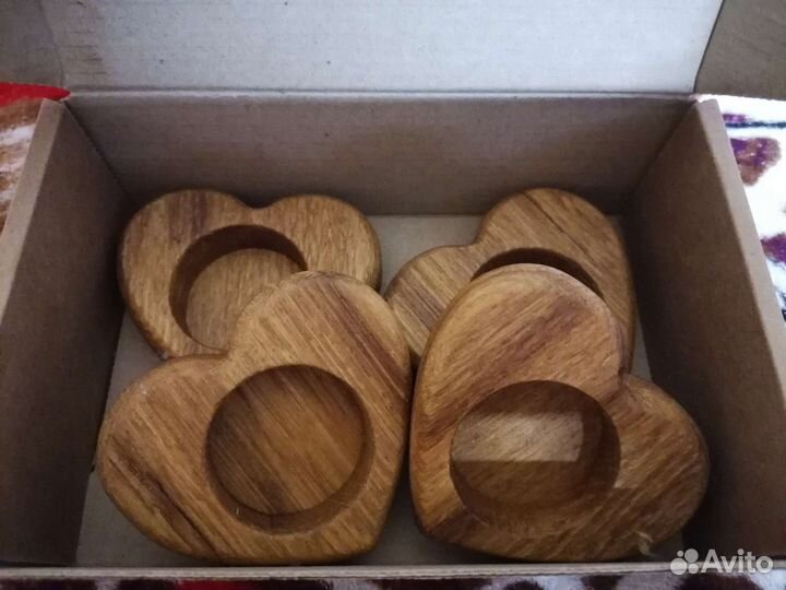 Подсвечник из дерева дуб