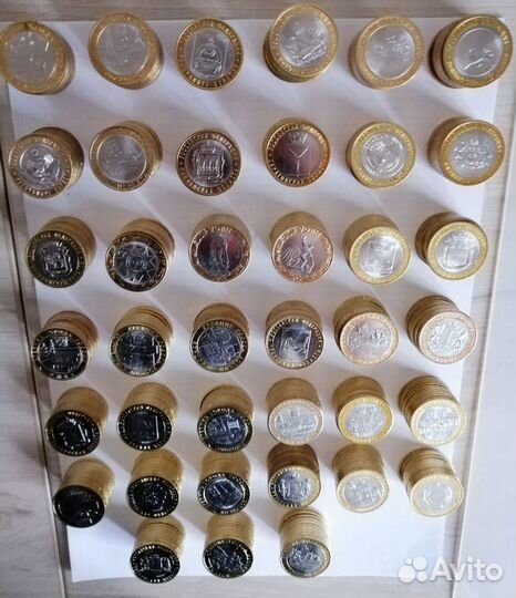 Коллекция монет 10руб Бим за 12 лет (39 монет)