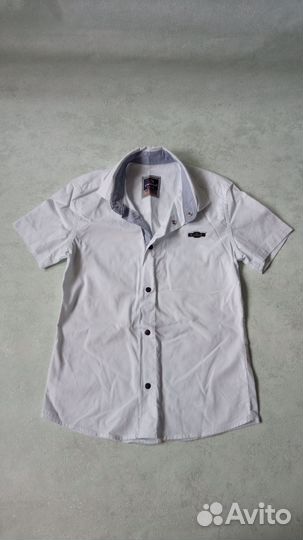 Белая рубашка шведка школьная для мальчика 116