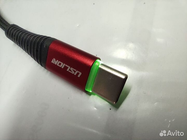USB Type C Кабель Micro USB Провод с индикатором