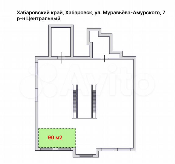 Свободного назначения, 90 м²