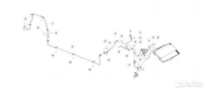 Трубка кондиционера в порог Tesla Model X