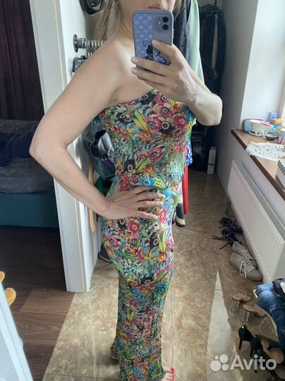 Комбинезон шелковый разноцветный M новый