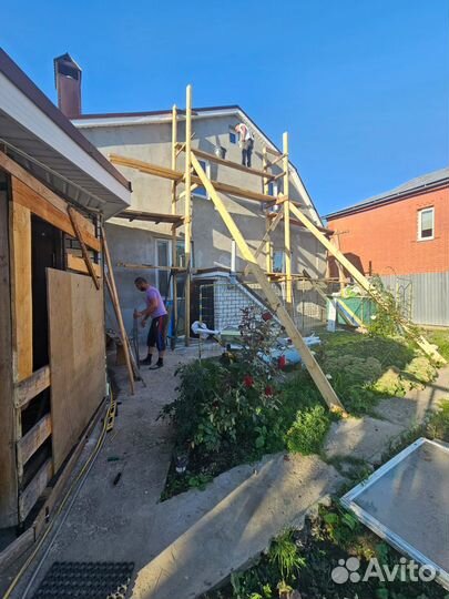 Строительство домов пристроек бань террас